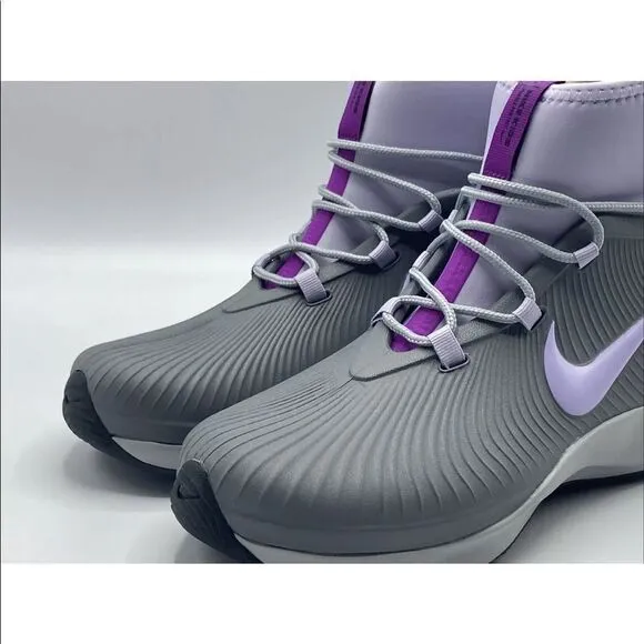 Nike Binzie Waterproof Rain Boots Sneakers Youth Size 5Y Grey Violet Brand New!