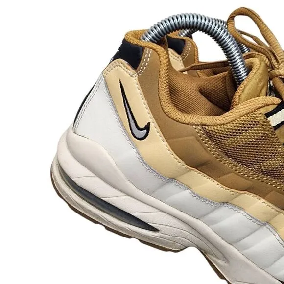 Nike Boys Girls Shoes, Nike Air Max 95 (GS) Wheat/Beige/Tan Running Sneakers, 6Y