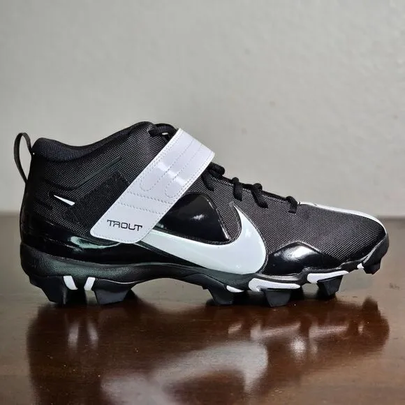 Nike Force Trout 7 Keystone Black White Baaeball Cleats Size 13 Shoes CT0831 005
