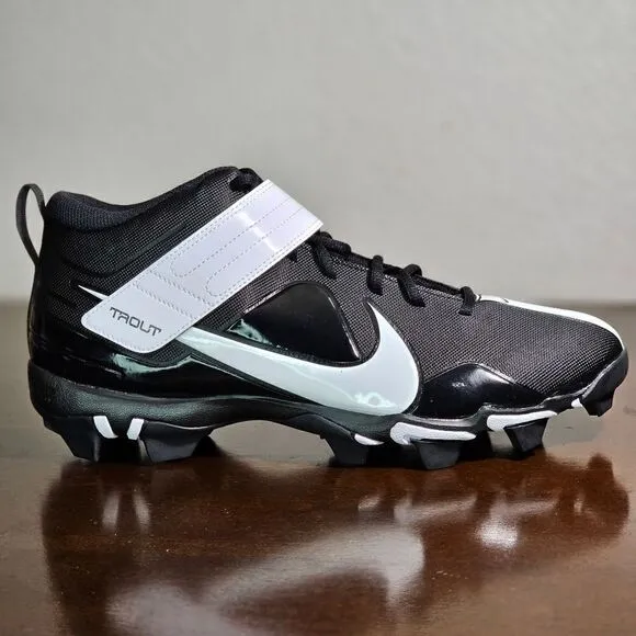 Nike Force Trout 7 Keystone Black White Baaeball Cleats Size 13 Shoes CT0831 005