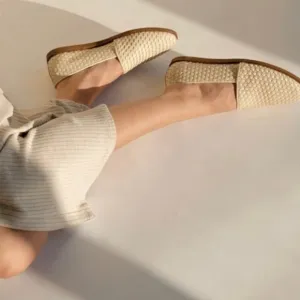 NISOLO NWOT Cream Mara Woven Slip On‎ Size 8