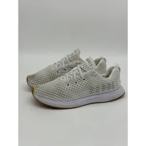 Nobull Shoes Unisex Mens 8 Womens 9.5 White Mesh Logo Running Athletic Lace Up