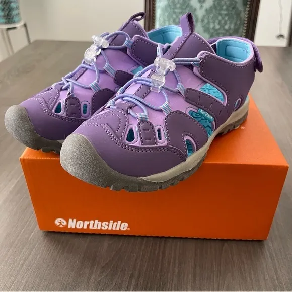 NORTHSIDE Burke kids outdoor Water hiking shoes purple size 3 NWT