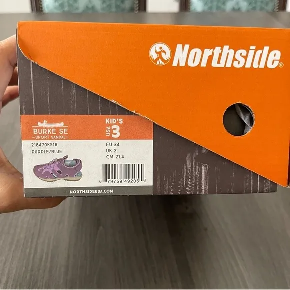 NORTHSIDE Burke kids outdoor Water hiking shoes purple size 3 NWT
