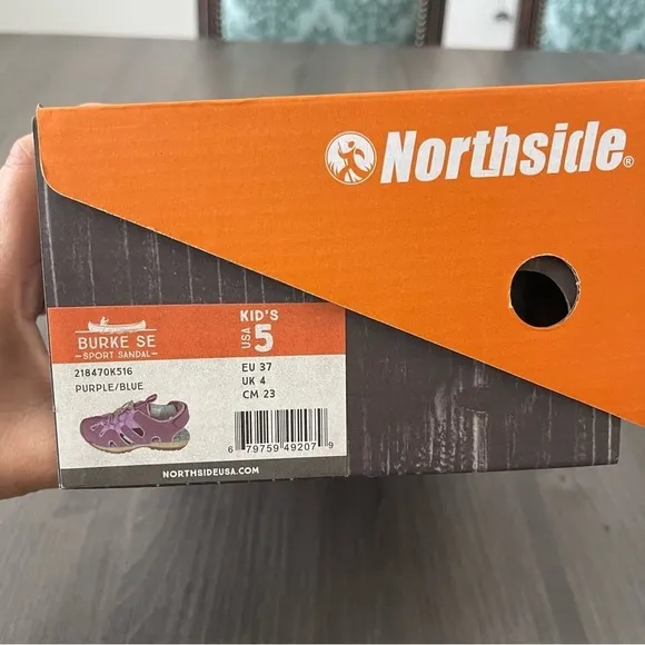 NORTHSIDE Burke kids outdoor Water hiking shoes purple size 5 NWT
