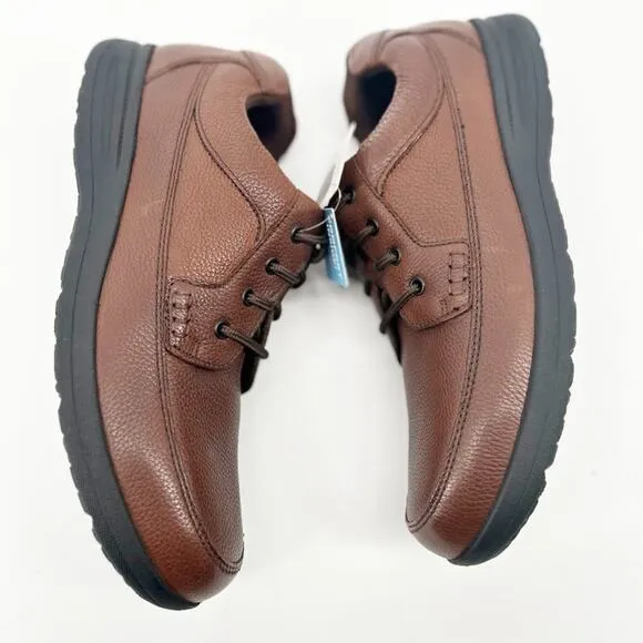 Nunn Bush Men's Brown Leather Shoes Comfort Lace Up Shoes Size 14M