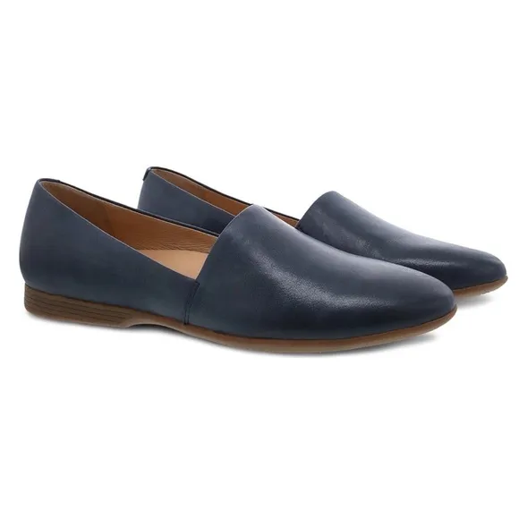 NWOB $130 Dansko Larissa Milled Navy Comfort Shoes