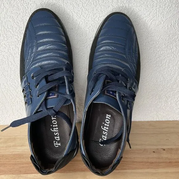 NWOB 3281 Fashion 3281 Leather/Suede Lace Up Sports/Street Shoes Men Size 8.5