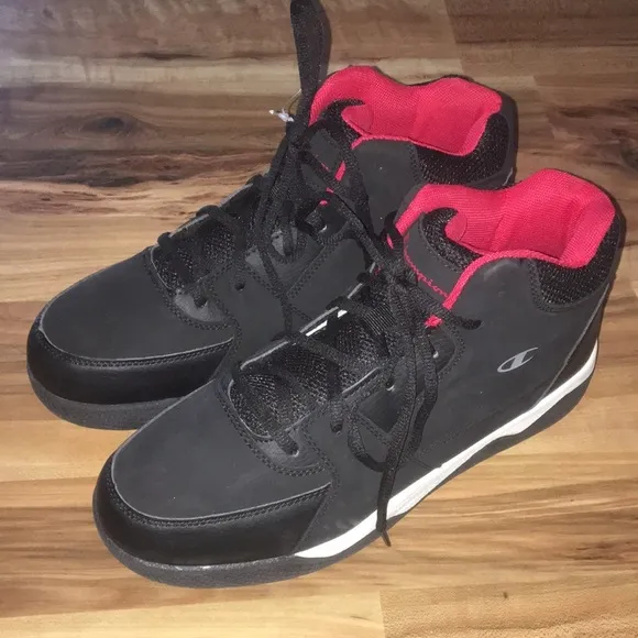 NWOT Champion Overtime Prolongation 172562 Shoe Size 9.5 Black, White &amp; …