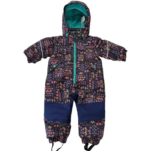 NWOT Patagonia Snow Pile 1-Piece Ski Outdoor Waterproof Suit Fun Pattern 3-6M