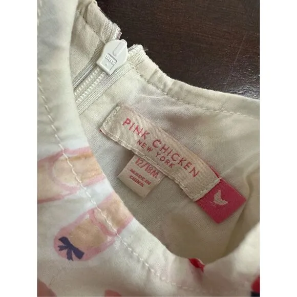 NWOT Pink Chicken x Caitlin McGauley Artist Collab - Baby Girl Shoes Bubble 12-1