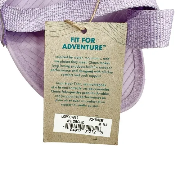 NWT Chaco Lowdown 2 women’s 11 orchid purple sandals comfort walking adventure