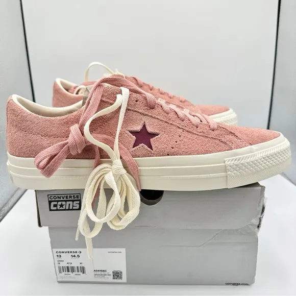 NWT Converse One Star Pro OX Shoes Cherry Vision Canyon Dusk Pink Suede Leather