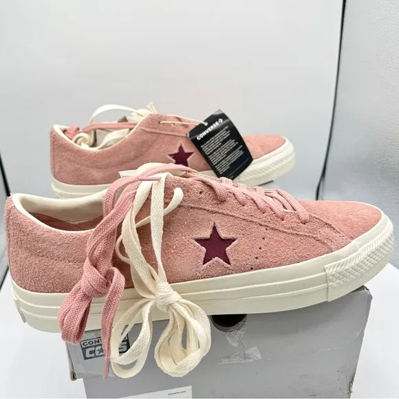 NWT Converse One Star Pro OX Shoes Cherry Vision Canyon Dusk Pink Suede Leather