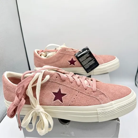 NWT Converse One Star Pro OX Shoes Cherry Vision Canyon Dusk Pink Suede Leather