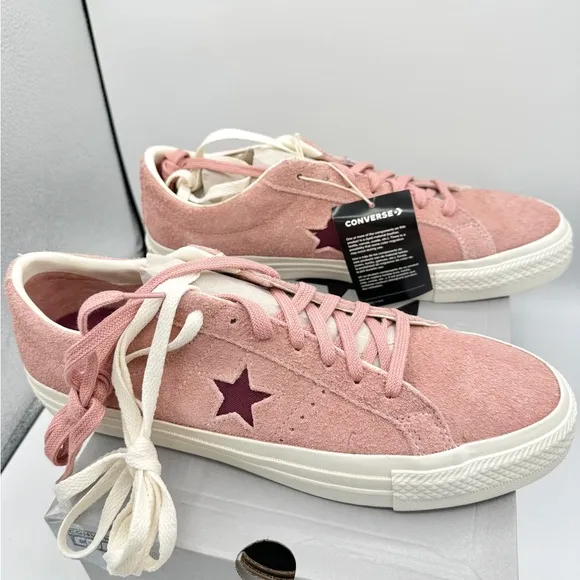 NWT Converse One Star Pro OX Shoes Cherry Vision Canyon Dusk Pink Suede Leather