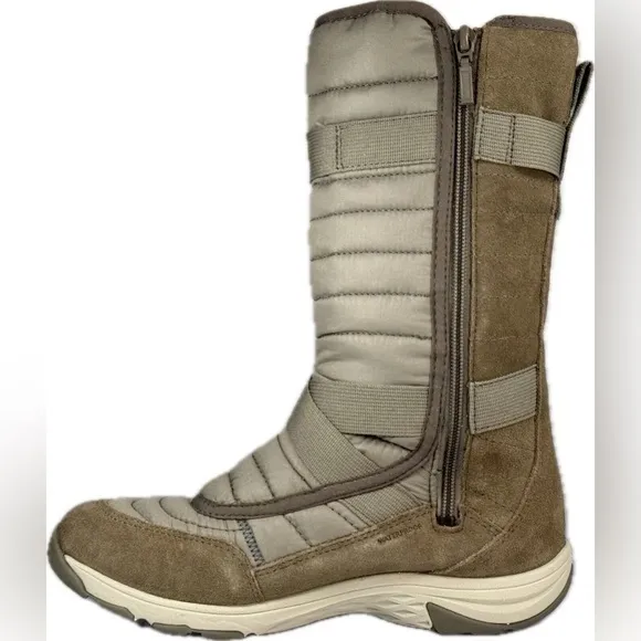 💋NWT MERRELL APPROACH SPORT TALL ZIP WATERPROOF FAUX FUR BOOTS Brindle 10