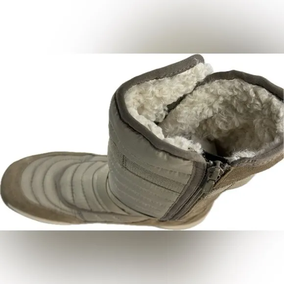 💋NWT MERRELL APPROACH SPORT TALL ZIP WATERPROOF FAUX FUR BOOTS Brindle 10
