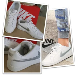 NWT Nike Low Top Sneakers Style 749867 -  White/ Silver, Size 6.5