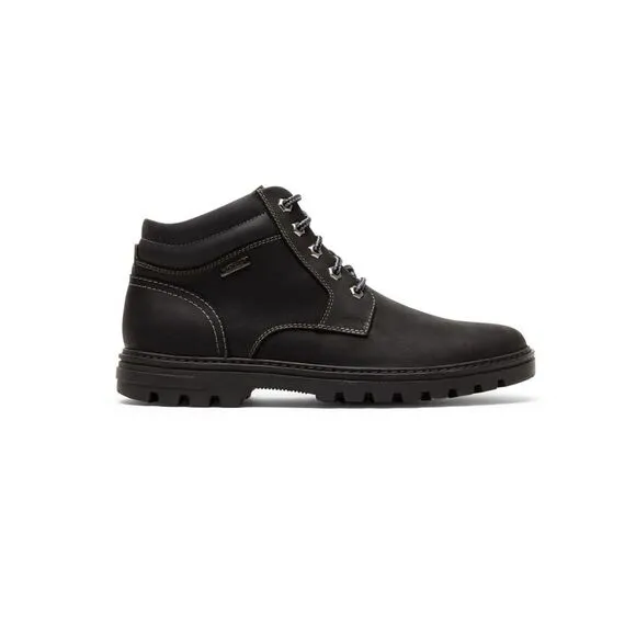 NWT ROCKPORT Mens Black Water And Weather Or Not Leather Boots Shoes 12 M