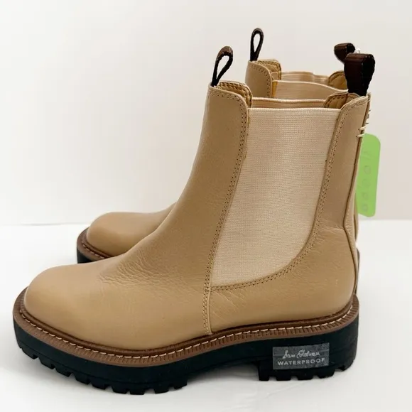 NWT Sam Edelman Sesame Cream Color Laguna Chelsea Boot Waterproof Ankle Boots