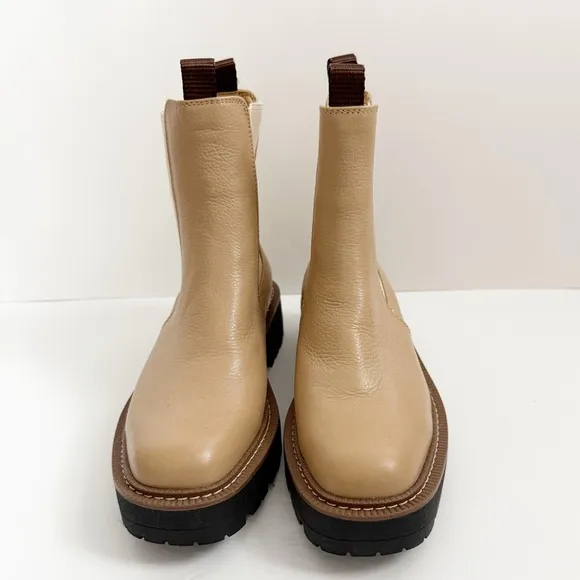 NWT Sam Edelman Sesame Cream Color Laguna Chelsea Boot Waterproof Ankle Boots