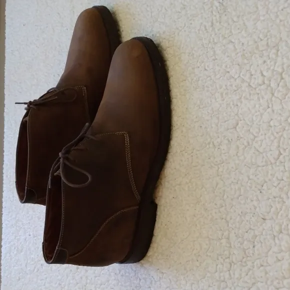 Oiled Suede Leather Johnston &amp; Murphy Copeland Chukka Boots - Brown 12M