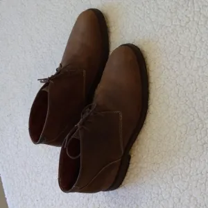 Oiled Suede Leather Johnston &amp; Murphy Copeland Chukka Boots - Brown 12M
