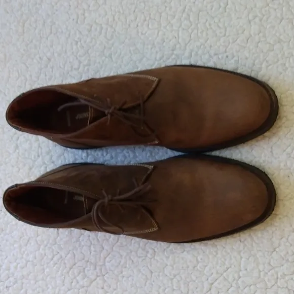 Oiled Suede Leather Johnston &amp; Murphy Copeland Chukka Boots - Brown 12M