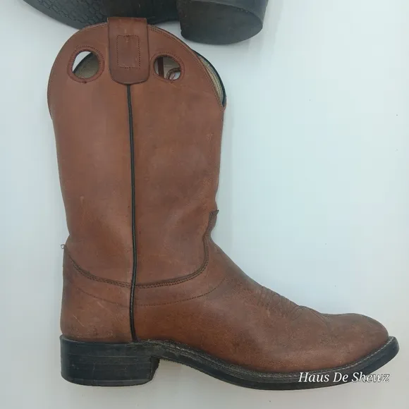 Olathe leather cowboy boots men’s 8