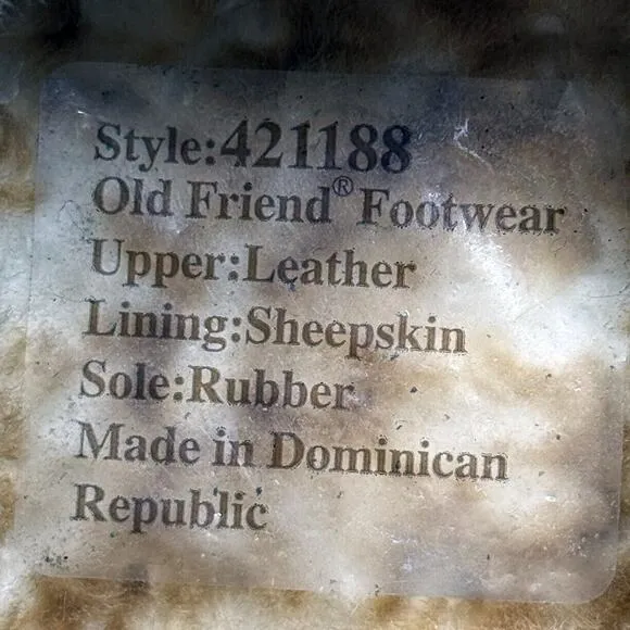 Old Friend Romeo Mens Size 16 Slipper Shoes Chestnut Brown Leather Sheepskin