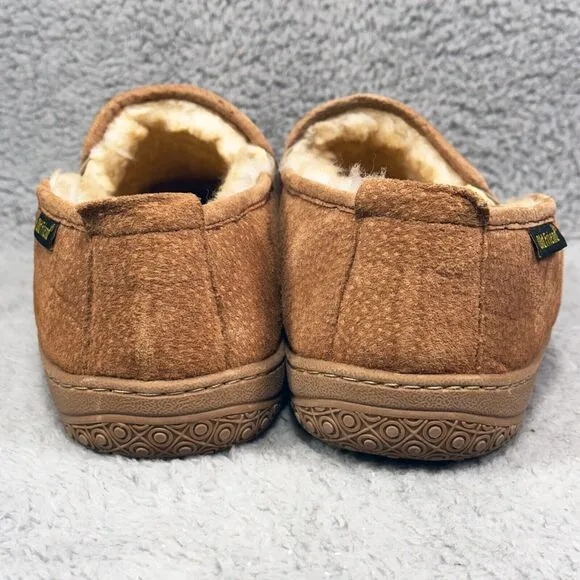 Old Friend Romeo Mens Size 16 Slipper Shoes Chestnut Brown Leather Sheepskin