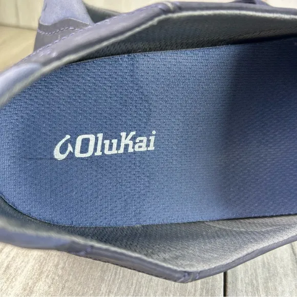 Olukai Lae Ahi Blue Mesh Slip On Sneaker Casual Comfort Shoes Mens Size 12