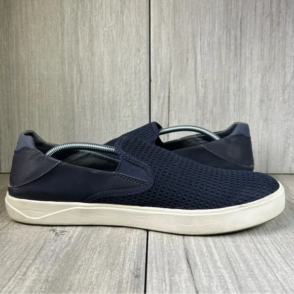 Olukai Lae Ahi Blue Mesh Slip On Sneaker Casual Comfort Shoes Mens Size 12