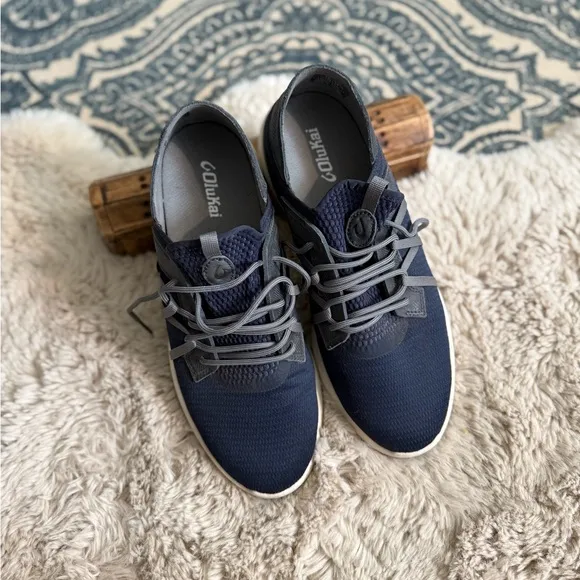 Olukai Mio Li Sneakers  shoes Blue Lace Up size 11.5
