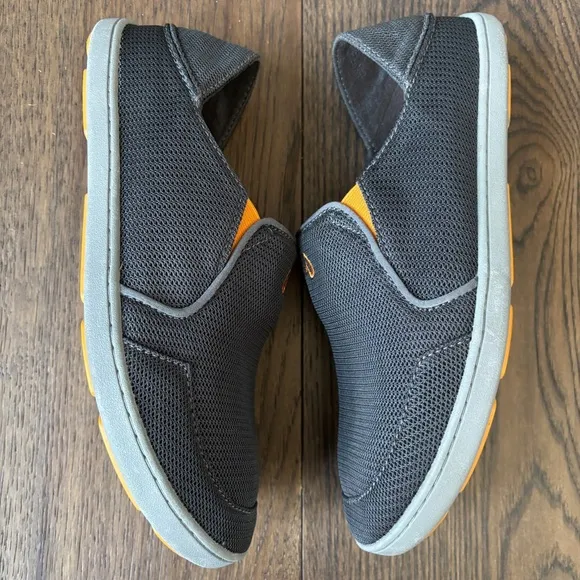 Olukai Nohea Mesh Mens Size 8.5 Gray Mesh Slip On Casual Shoes Loafers