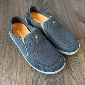 Olukai Nohea Mesh Mens Size 8.5 Gray Mesh Slip On Casual Shoes Loafers