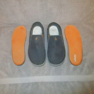 Olukai NOHEA Mesh Size 11 SHOES Folding Heel SLIP ON Slide GEL Dark Shadow
