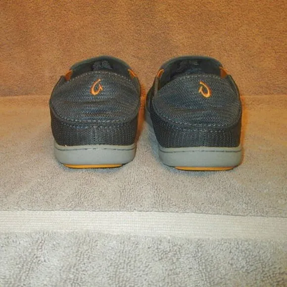 Olukai NOHEA Mesh Size 11 SHOES Folding Heel SLIP ON Slide GEL Dark Shadow
