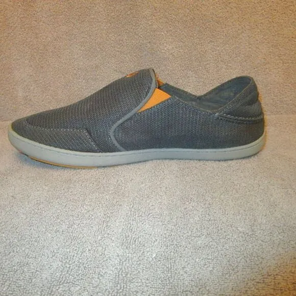 Olukai NOHEA Mesh Size 11 SHOES Folding Heel SLIP ON Slide GEL Dark Shadow