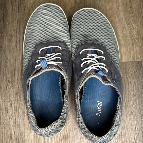 Olukai Sneakers Nohea Moku Mesh Boat Shoes Gray Men's 10 M 10283-7B26 Drop‎ Heel