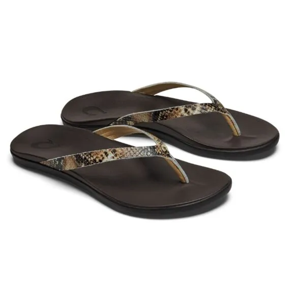 OluKai Women's Ho'opio Leather Sandals Beach Comfort Outdoor SZ 9: NWT Gifting
