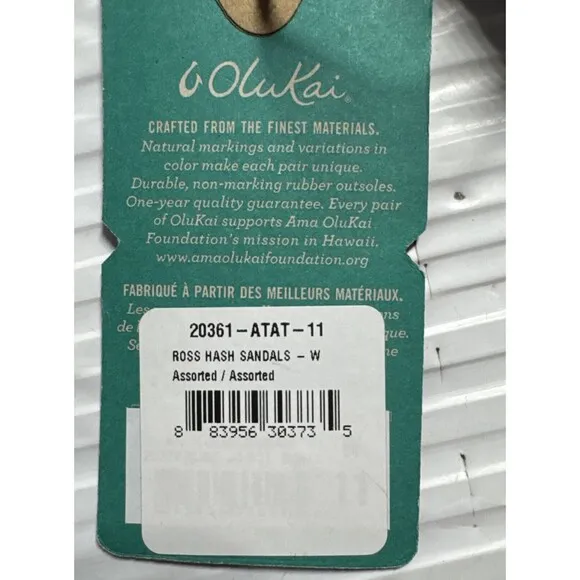 Olukai Women’s Punua Flip Flops Sandals Kai Blue Dark Shadow Sz 11 NWT
