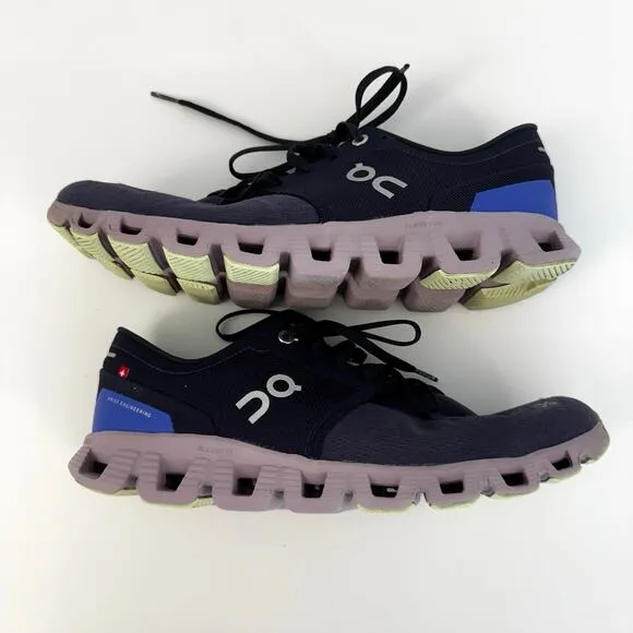 ON Cloud X 3 Midnight Heron Sneakers Athletic Shoes Running 60-98689 Women's 11