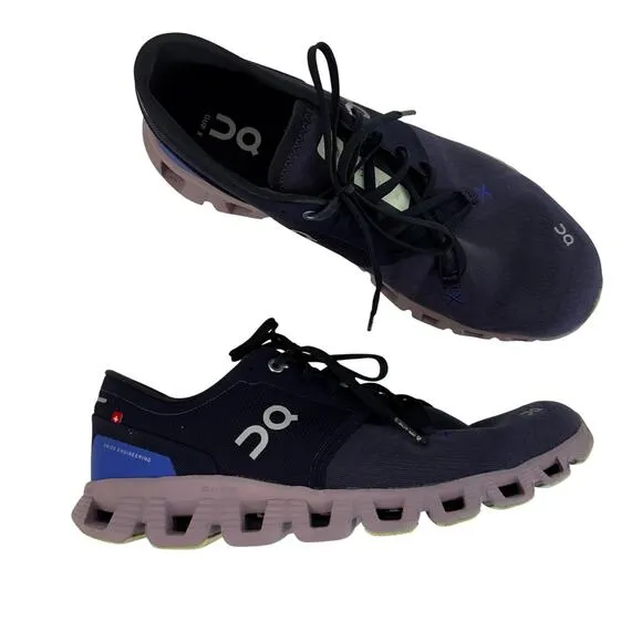 ON Cloud X 3 Midnight Heron Sneakers Athletic Shoes Running 60-98689 Women's 11