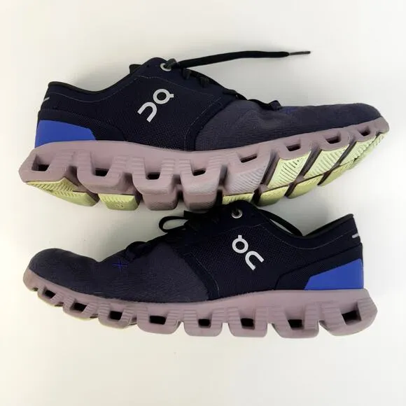 ON Cloud X 3 Midnight Heron Sneakers Athletic Shoes Running 60-98689 Women's 11