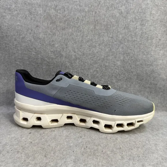 On Running Shoes Mens Size 12 Cloudmonster Blue White Comfort Athletic Sneakers