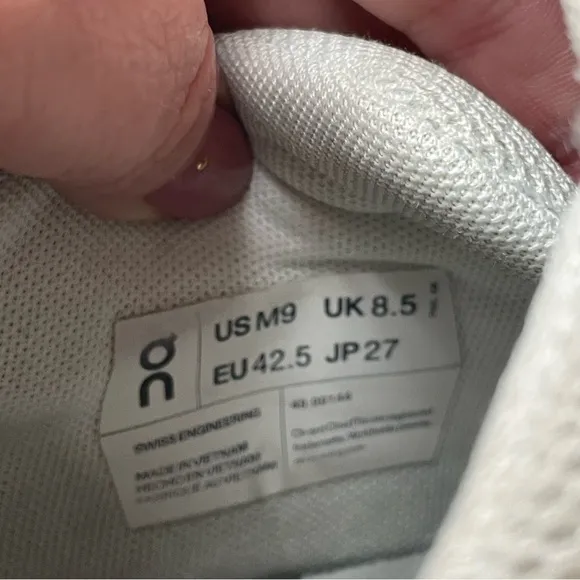 On THE ROGER Clubhouse All White Men's 9 On Cloud Tennis Shoes Sneakers Federer