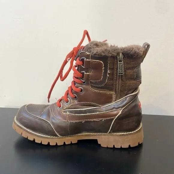 Pajar Canada kids winter boots 4.5 brown waterproof seam-sealed Tex-membrane