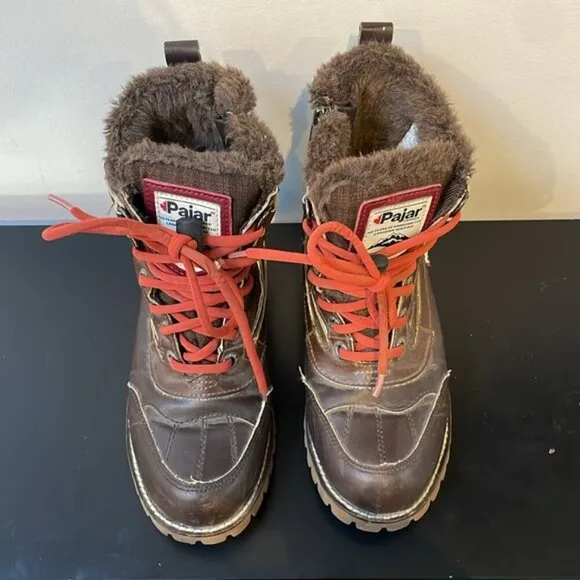 Pajar Canada kids winter boots 4.5 brown waterproof seam-sealed Tex-membrane